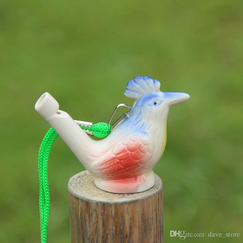 Creative Water Bird Novelty Items Whistle Clay Bird Ceramic Glazed Song Chirps Bathtime Kids Toys Gift Christmas Party Favor Mixed Colors