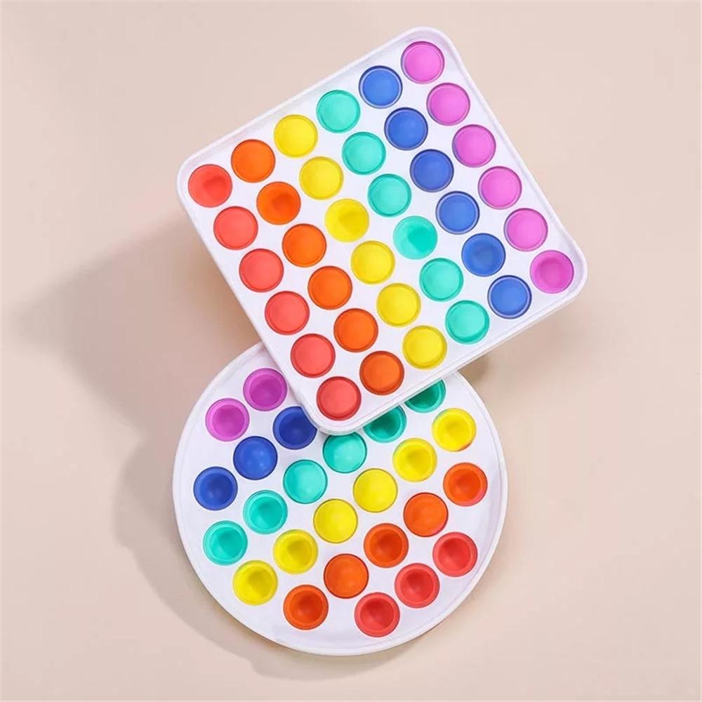 New 2021 Rainbow Push Bubble Fidget Sensory Toy Stress Reliever Stress Relief Toys Anxiety Relief Toys For Kids Birthday Party Gifts