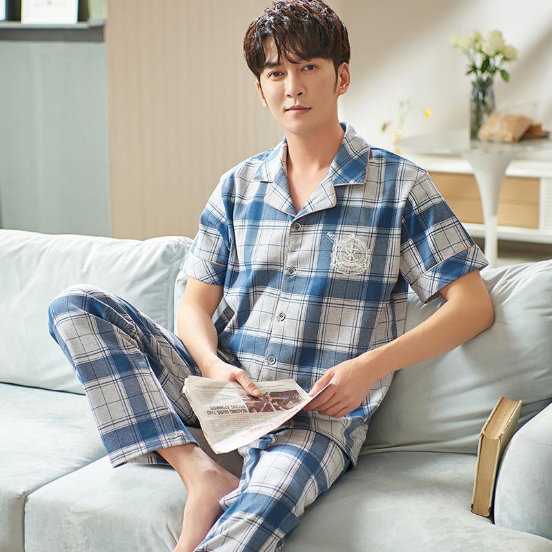 Men's Sleepwear 2022 Summer Men Short Sleeve Cotton Pajama Pijama Set High Quality Male Nightwear Oversize 3XL Home Pyjama Suit, Black;brown
Men's Sleepwear 2022 Summer Men Short Sleeve Cotton Pajama Pijama Set High Quality Male Nightwear Oversize 3XL Home Pyjama Suit, Black;brown