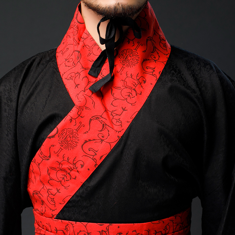 Traditional ethnic clothing hanfu male robe Chinese ancient costumes TV Film performance stage wear Minister's apparel during the Three Kingdoms 