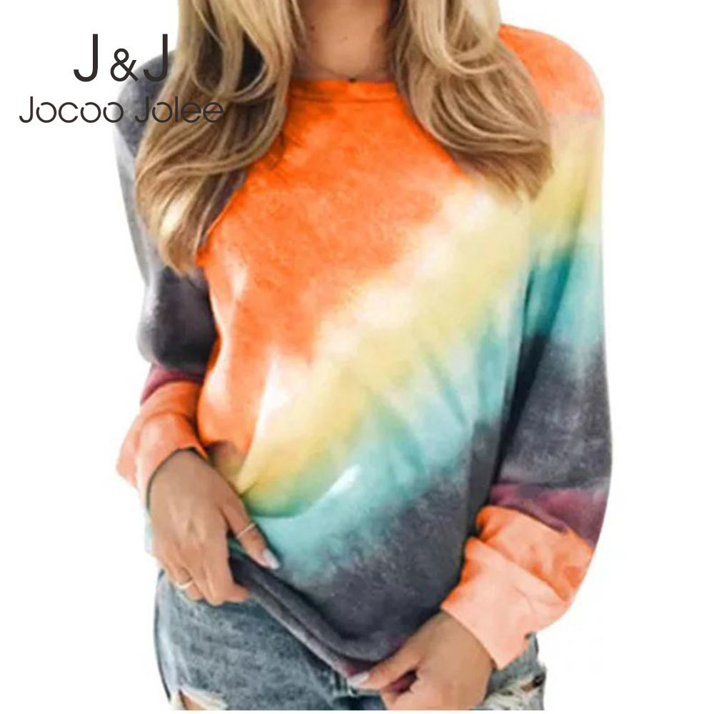 Jocoo Jolee Casual Long Sleeve Tie Dye Hoodie Women Rainbow Hoodies Autumn Loose Oversized Sweatshirts Women's Clothing 210518, 13
Jocoo Jolee Casual Long Sleeve Tie Dye Hoodie Women Rainbow Hoodies Autumn Loose Oversized Sweatshirts Women's Clothing 210518, 13