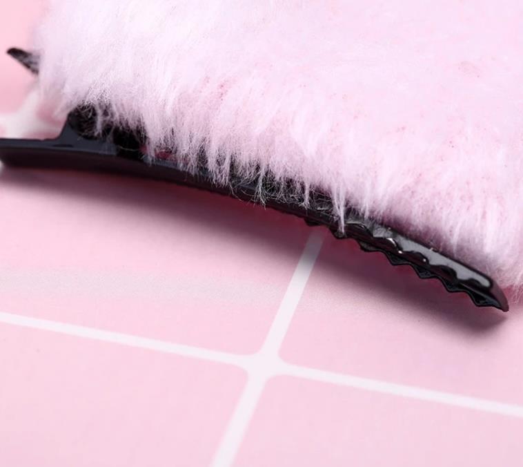 Anime Hairclips Furry Fur Lolita Hairpins Cosplay Neko Cat Ears Barrettes with Bell Halloween Party Headpiece