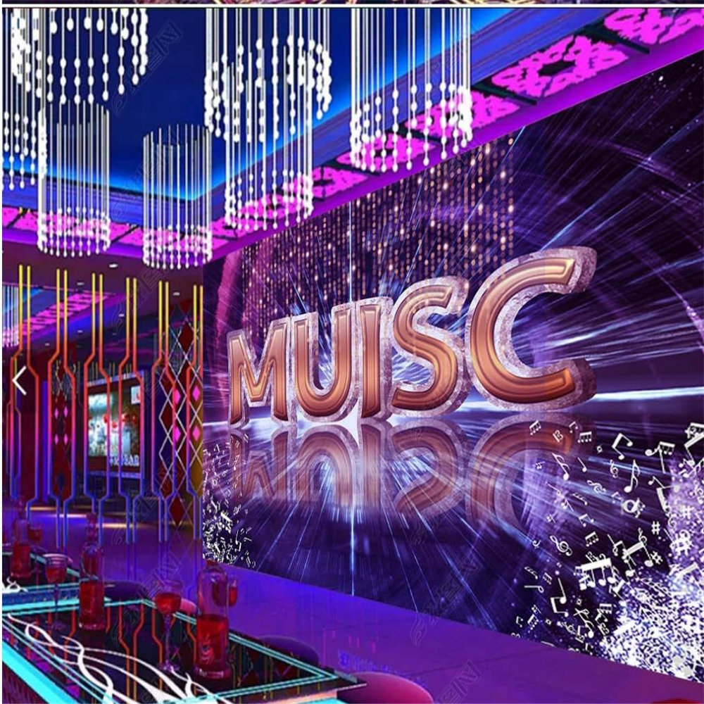 modern wallpaper for living room Cool blue purple wallpapers ktv bar fashion background