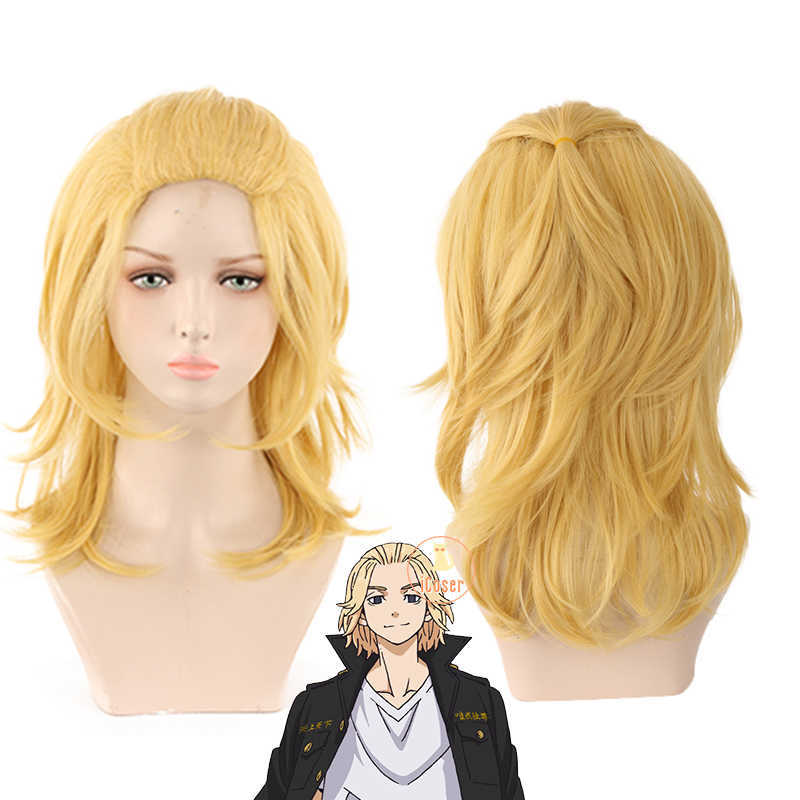 2021 New Anime Tokyo Revengers Mikey Cosplay Costume Maiki Manji Gang Toman Outfit Trench Sano Manjiro Blonde Wig Y0913