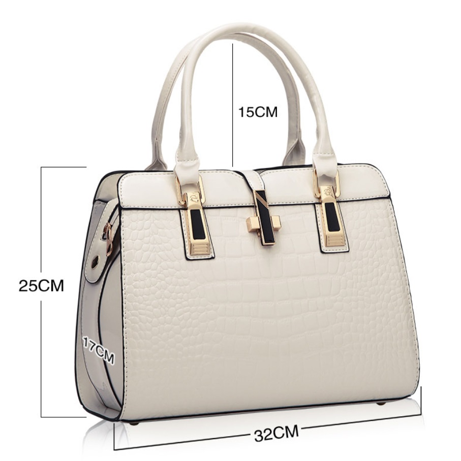 Fashion handbag outdoor leisure womens totes bag crocodile pattern large capacity design 32*25cm lady shoulder bags, Black
Fashion handbag outdoor leisure womens totes bag crocodile pattern large capacity design 32*25cm lady shoulder bags, Black