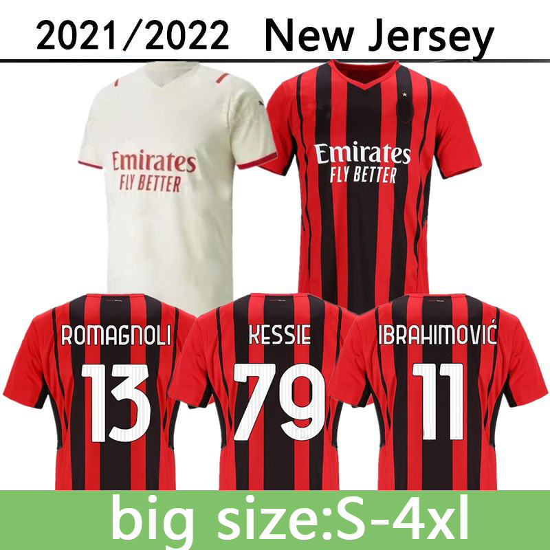 21 22 AC Milan big size S-4XL home away Soccer Jerseys IBRAHIMOVIC KESSIE R.LEAO THEO MANDZUKIC REBIC Football Shirt DONNARUMMA TONALI Maglia da calcio
21 22 AC Milan big size S-4XL home away Soccer Jerseys IBRAHIMOVIC KESSIE R.LEAO THEO MANDZUKIC REBIC Football Shirt DONNARUMMA TONALI Maglia da calcio