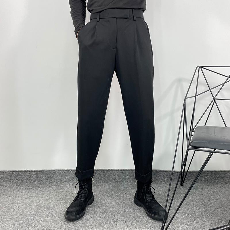 Men' Pants Solid Color Casual Simple Thin Trousers Autumn Korean Fashion Trend Ruffian Handsome Temperament Versatile Capris, Black
Men' Pants Solid Color Casual Simple Thin Trousers Autumn Korean Fashion Trend Ruffian Handsome Temperament Versatile Capris, Black