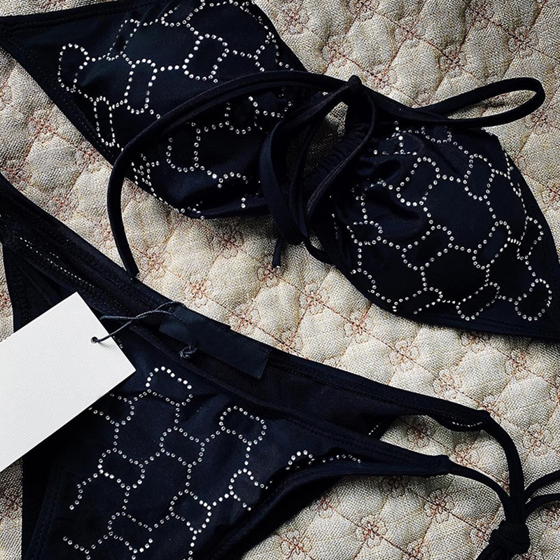 Letters Diamond Bikinis Sexy Padded Velvet Push Up Bathing Suit Womens Summer Beach Bras Briefs Sets Vintage Fashion Swimsuits, White;black
Letters Diamond Bikinis Sexy Padded Velvet Push Up Bathing Suit Womens Summer Beach Bras Briefs Sets Vintage Fashion Swimsuits, White;black