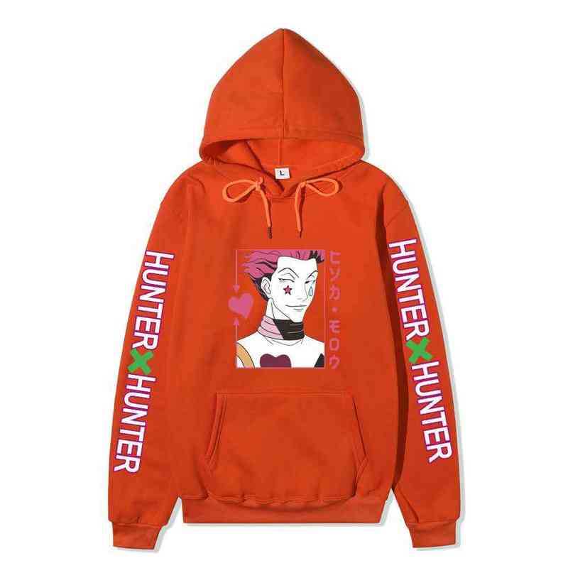 Anime Hunter X Hunter Hisoka Long Sleeve Hoodie Harajuku Hoodie Sweatshirt Unisex Tops H1227