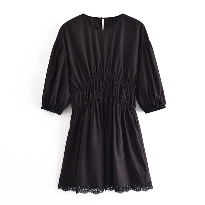 Party Dresses Elegant Summer Dressed In Black Lace Small Lantern Sleeves Back Hollow Out Fancy Mujer
Party Dresses Elegant Summer Dressed In Black Lace Small Lantern Sleeves Back Hollow Out Fancy Mujer