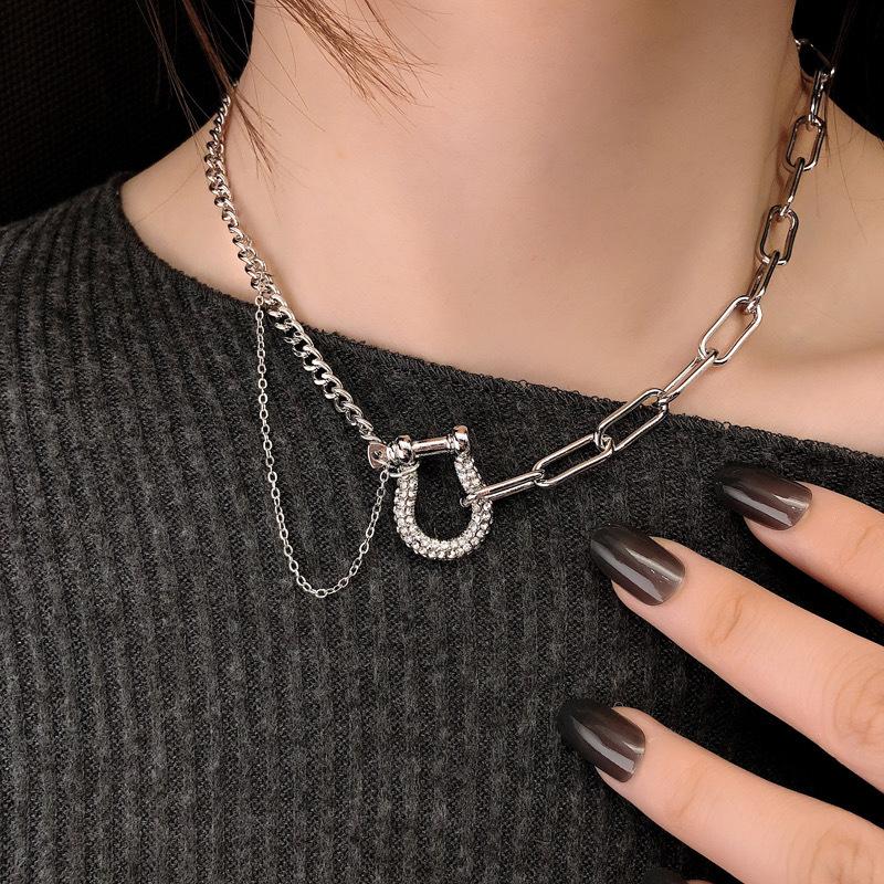 Earrings & Necklace LOVOACC Delicate Shiny Rhinestones Toggle Clasp Pendant For Women Asymmetric Linked Chain Chokers Necklaces, As pic
Earrings & Necklace LOVOACC Delicate Shiny Rhinestones Toggle Clasp Pendant For Women Asymmetric Linked Chain Chokers Necklaces, As pic
