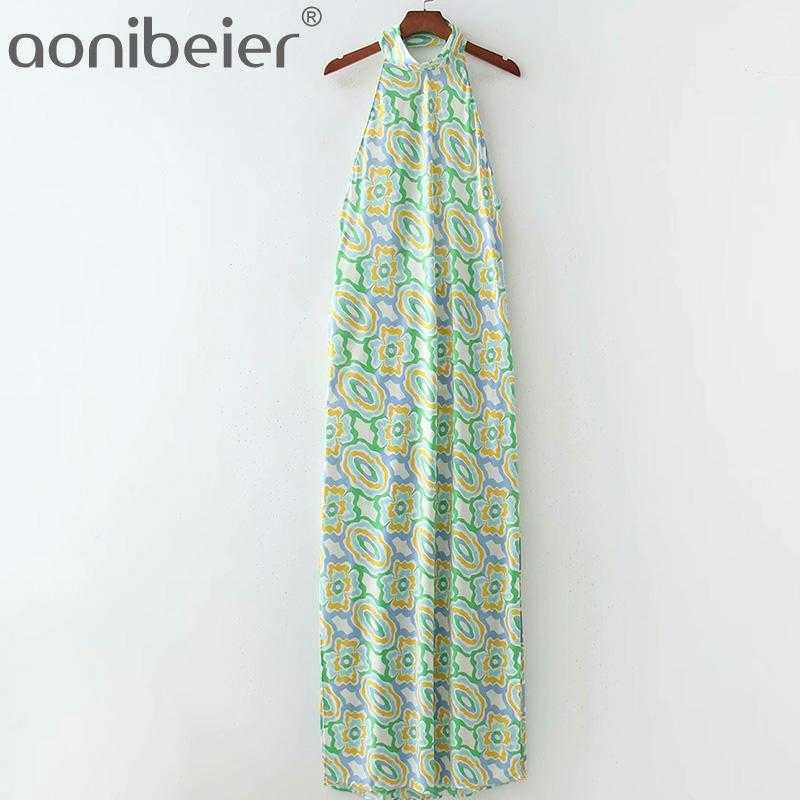 Printed Summer Sleeveless Backless Side Slit Women Ankle Length Halter Dress Casual Holiday Female Long Maxi 210604, 01
Printed Summer Sleeveless Backless Side Slit Women Ankle Length Halter Dress Casual Holiday Female Long Maxi 210604, 01
