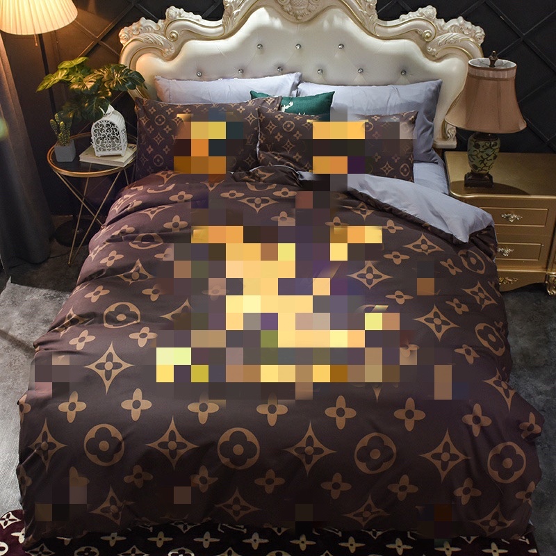 Fashion size designer bedding set covers 4 pcs brown gold cotton duvet cover luxury bed sheets 2pcs Pillowcases
Fashion size designer bedding set covers 4 pcs brown gold cotton duvet cover luxury bed sheets 2pcs Pillowcases