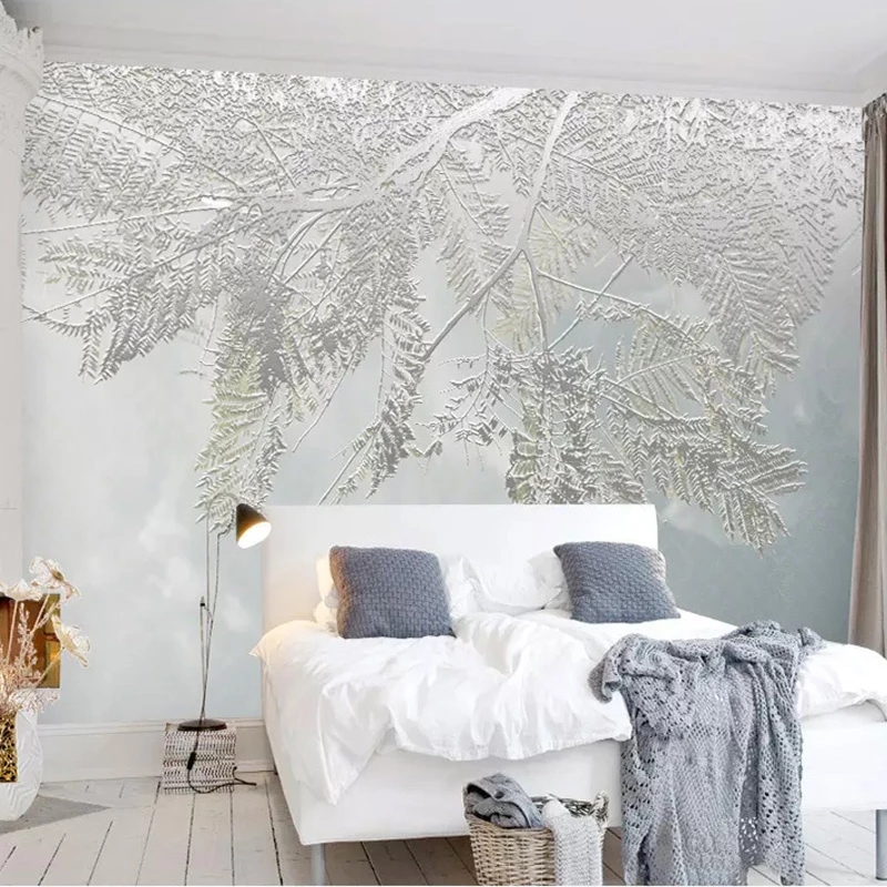 Custom Photo Wallpaper 3D Stereo Leaf Murals Living Room TV Sofa Bedroom Background Abstract Art Deco Waterproof