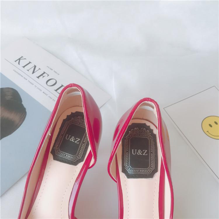 D'Orsay 7cm Moyen Heel Noir / Rouge / Nu Battent Cuir Pompes, Femmes UZ Femmes pointues Tige des orteils, Sexy Bureau Mesdames Pumps Chaussures d