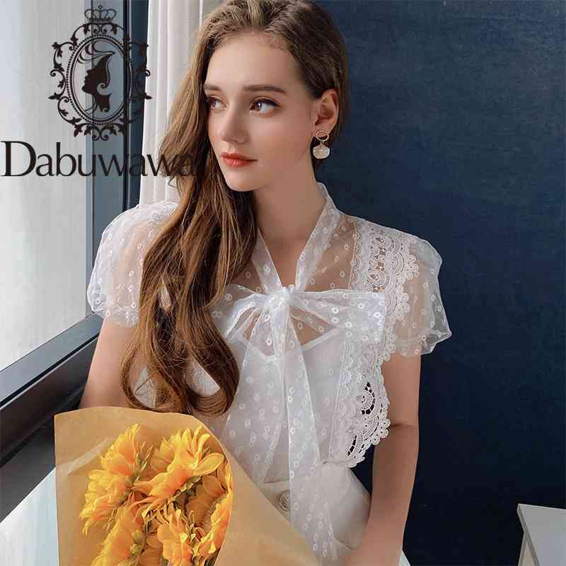 Dabuwawa Exclusive Elegant Mesh Lace Shirts Women Ruffle Sleeve Bow Neck Summer Sweet Slim Fitted Shirts Tops Female DO1BST032 210520, White
Dabuwawa Exclusive Elegant Mesh Lace Shirts Women Ruffle Sleeve Bow Neck Summer Sweet Slim Fitted Shirts Tops Female DO1BST032 210520, White