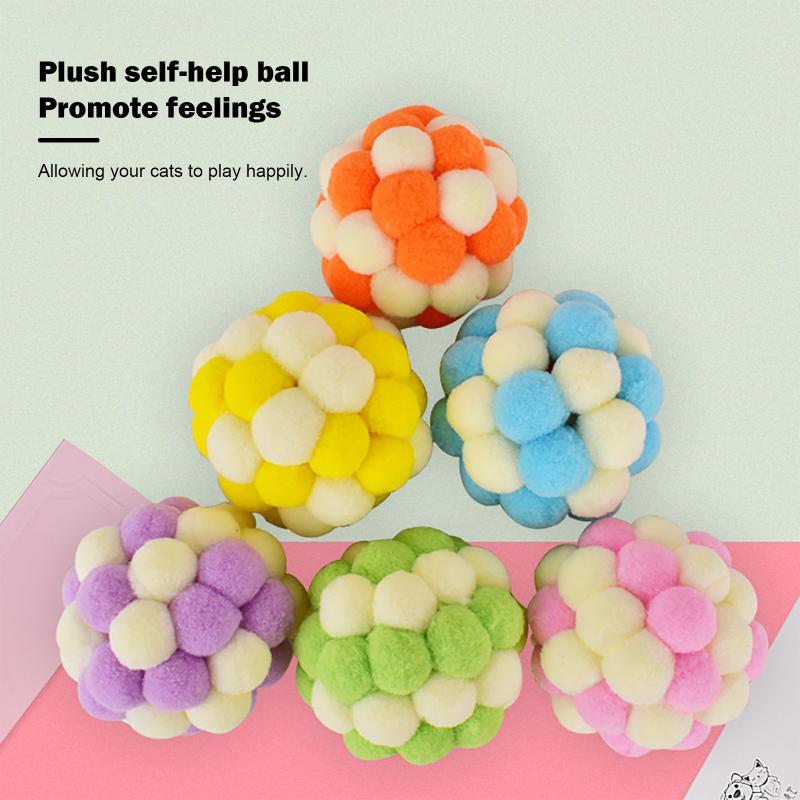 Cat Toys 3pcs Colorful Balls Toy Bell Soft Kitten Plush Bouncy Pets Interactive For Indoor Playing Training Chewing Pet Supplies
Cat Toys 3pcs Colorful Balls Toy Bell Soft Kitten Plush Bouncy Pets Interactive For Indoor Playing Training Chewing Pet Supplies