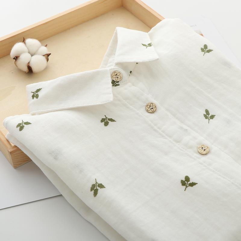 Women's Blouses & Shirts Cotton Embroidery Women Summer Turn-Down Collar 2021 Slim Long-Sleeved Casual All Match Female Outwear Tops, White
Women's Blouses & Shirts Cotton Embroidery Women Summer Turn-Down Collar 2021 Slim Long-Sleeved Casual All Match Female Outwear Tops, White