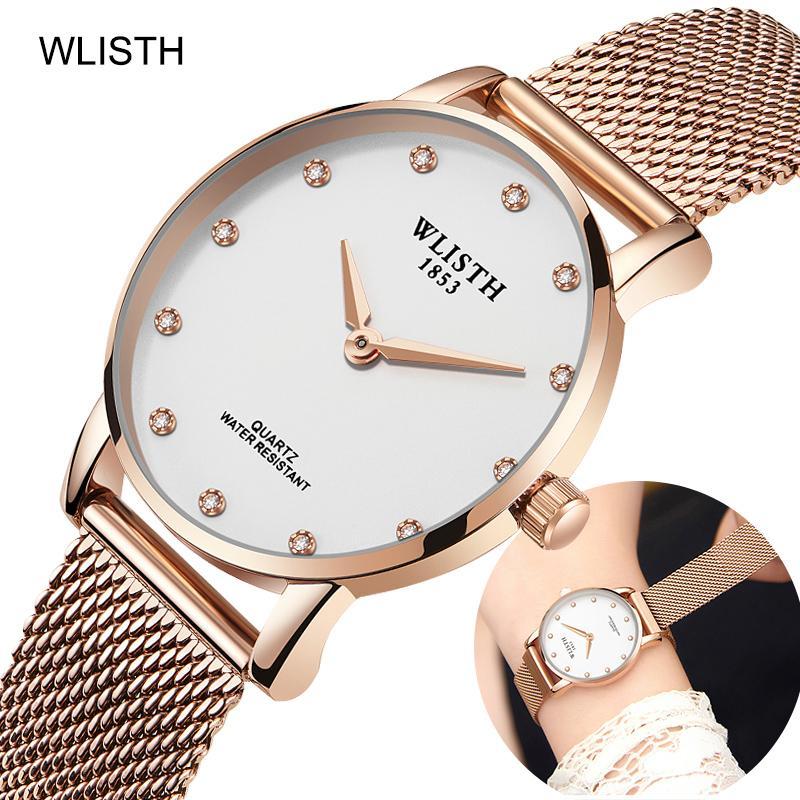 Wristwatches WLISTH Fashion Women's Watch Rose Gold Luxury Casual Quartz Relogio Feminino Drop
Wristwatches WLISTH Fashion Women's Watch Rose Gold Luxury Casual Quartz Relogio Feminino Drop