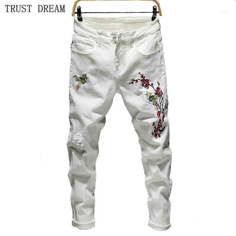 Men's Jeans 2021 European Designed Men Embroidery Slim White Ripped Denim Pencil Pant Man Streetwear Club Personal Cool Trousers1, Yy818 cn size
Men's Jeans 2021 European Designed Men Embroidery Slim White Ripped Denim Pencil Pant Man Streetwear Club Personal Cool Trousers1, Yy818 cn size