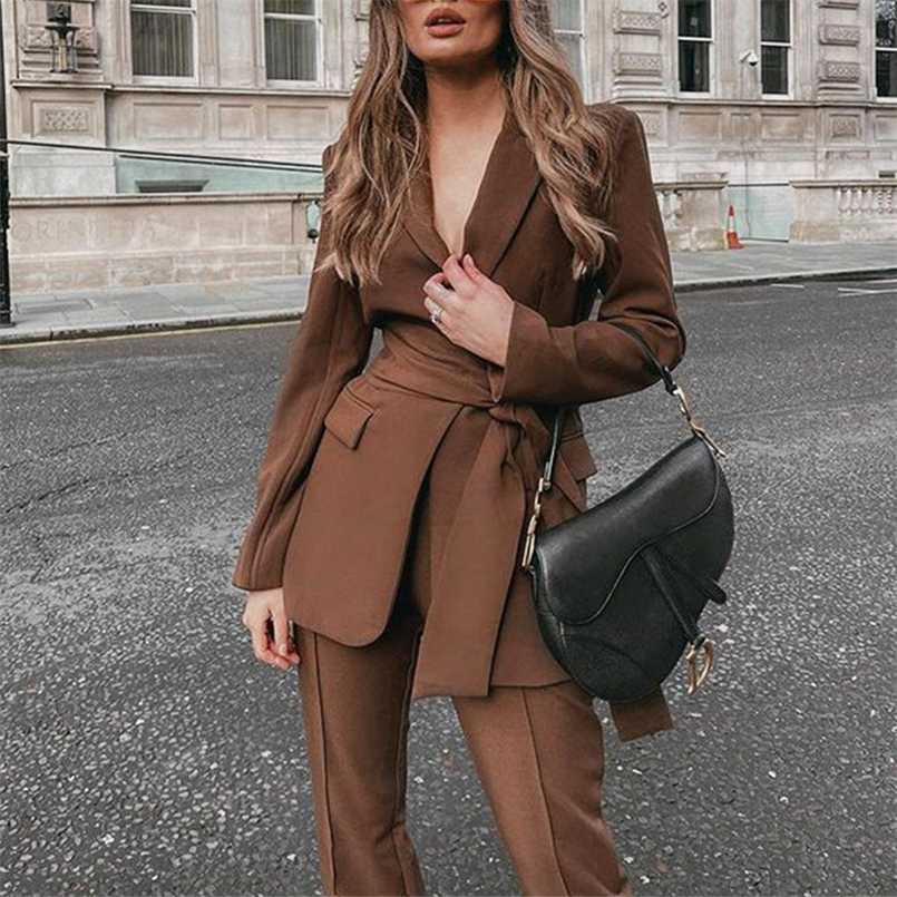 Women Autumn Turn-down Collar Blazer + Long Pants Suit Elegant Office Lady Two Piece Outfits Winter Solid Streetwear Vintage Set 211109, 03 red
Women Autumn Turn-down Collar Blazer + Long Pants Suit Elegant Office Lady Two Piece Outfits Winter Solid Streetwear Vintage Set 211109, 03 red