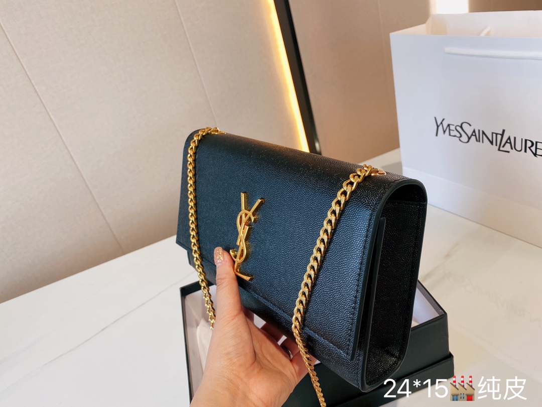 

2021 Yves Saint laurent bag Women Shoulder luxurys YSL designers Fashion chain bags Handbags Purses Cowhide Leather, 24x15cm