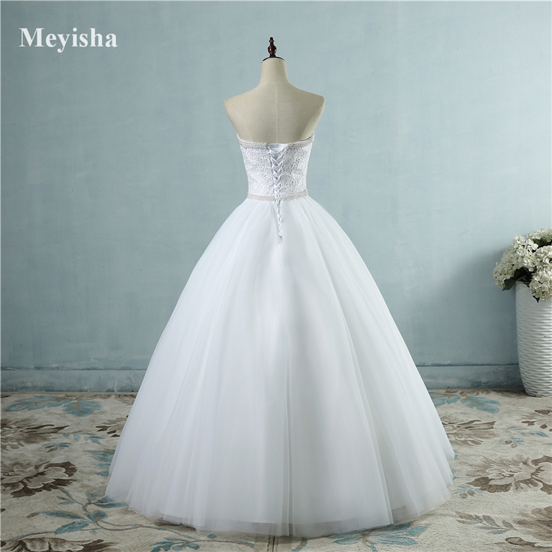 ZJ9069 2021 High Quality White or Ivory Wedding Dresses Lace up Back Bridal Gowns Women Vestidos De Novia size 2-26W