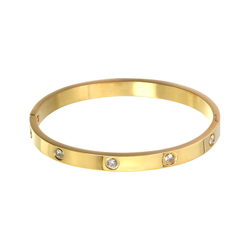 Bangle Fashion Titanium Steel Bracelet Three-color Diamond Hand AccessoriesChristmas Gift Female Luxury Designer African Jewelry
Bangle Fashion Titanium Steel Bracelet Three-color Diamond Hand AccessoriesChristmas Gift Female Luxury Designer African Jewelry