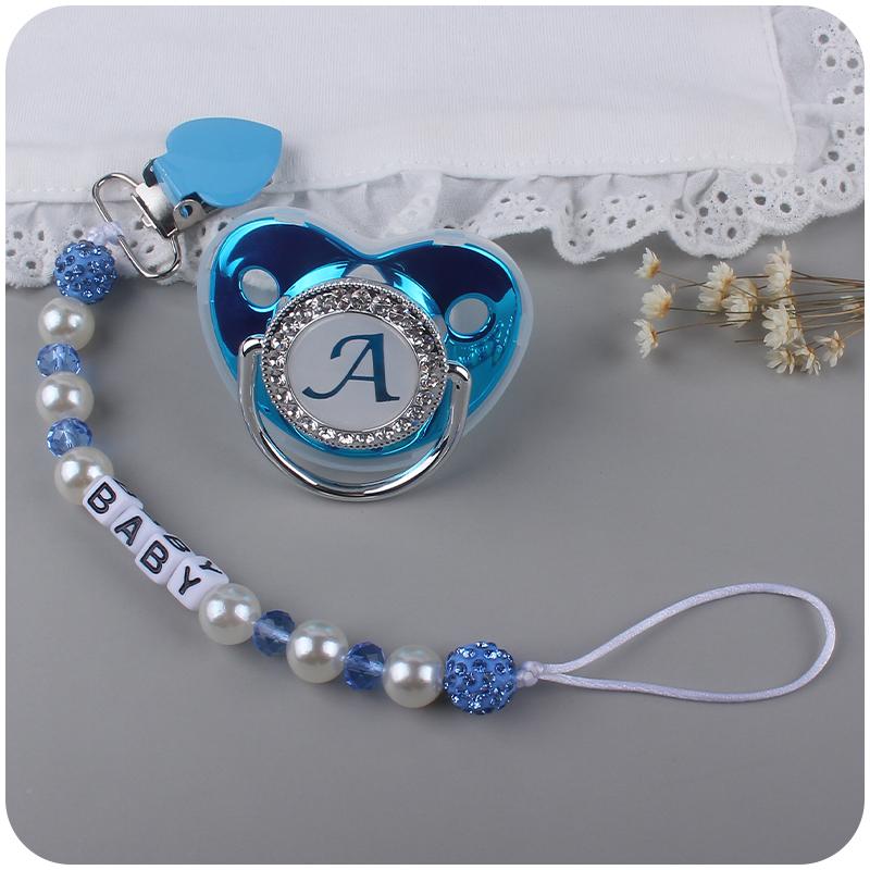 Pacifiers# Personlized Baby Name Bling Blue Rhinestone Pearl Dummy Nipple For Infant Silicone Pacifiers With Cover
Pacifiers# Personlized Baby Name Bling Blue Rhinestone Pearl Dummy Nipple For Infant Silicone Pacifiers With Cover