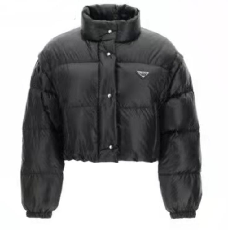Women Short Puffer Down Jacket Nylon Metal Triangle Designer Downs Parkas Lady Stand-up Collar Winter Padding Outwear Detachable Sleeves Warm Coat, Jacket dustbag
Women Short Puffer Down Jacket Nylon Metal Triangle Designer Downs Parkas Lady Stand-up Collar Winter Padding Outwear Detachable Sleeves Warm Coat, Jacket dustbag