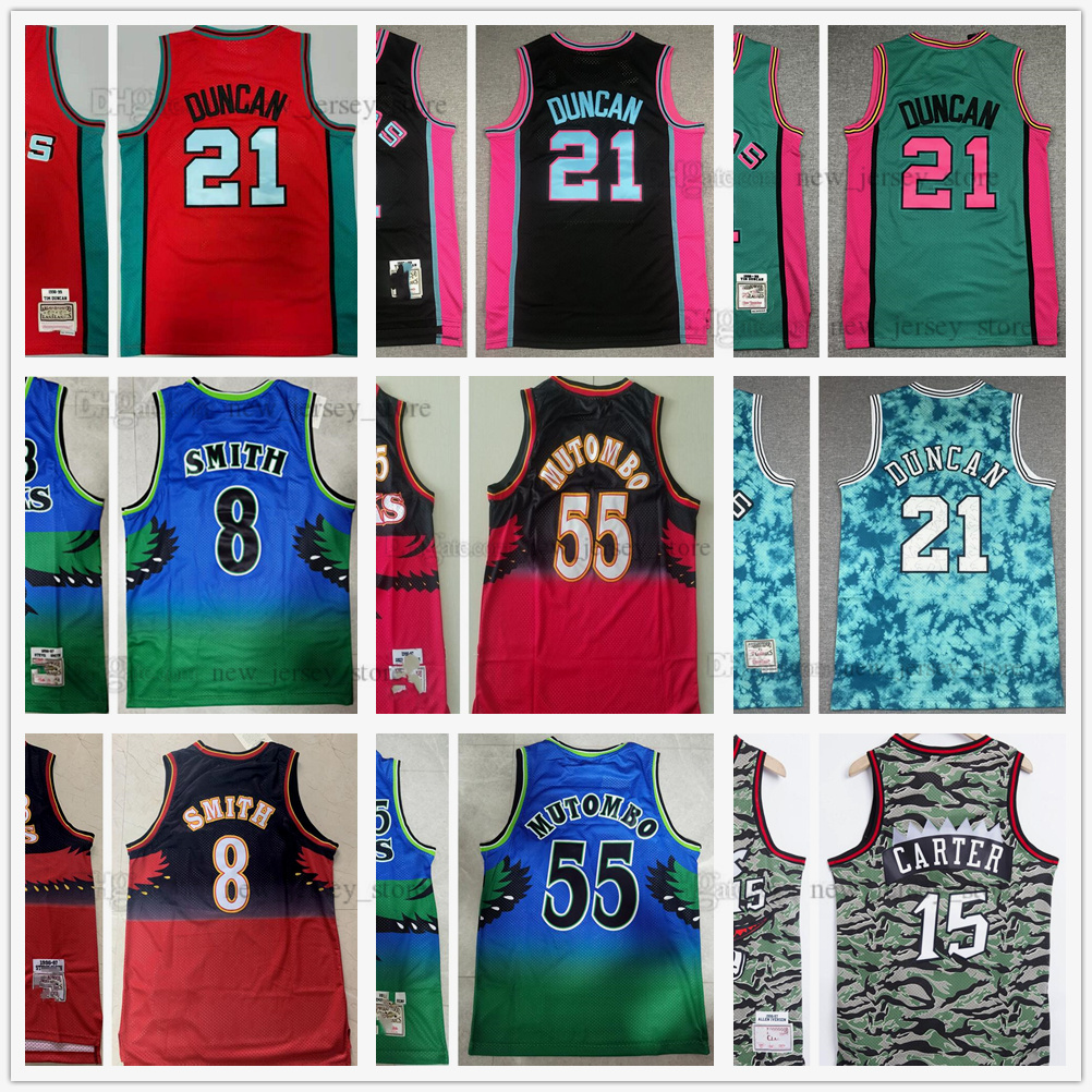Mitchell and Ness Retro Stitched Basketball Tim 21 Duncan Jerseys Blue Red 96-97 Steve 8 Smith Dikembe 55 Mutombo 15 Carter Jersey, Same as picture
Mitchell and Ness Retro Stitched Basketball Tim 21 Duncan Jerseys Blue Red 96-97 Steve 8 Smith Dikembe 55 Mutombo 15 Carter Jersey, Same as picture