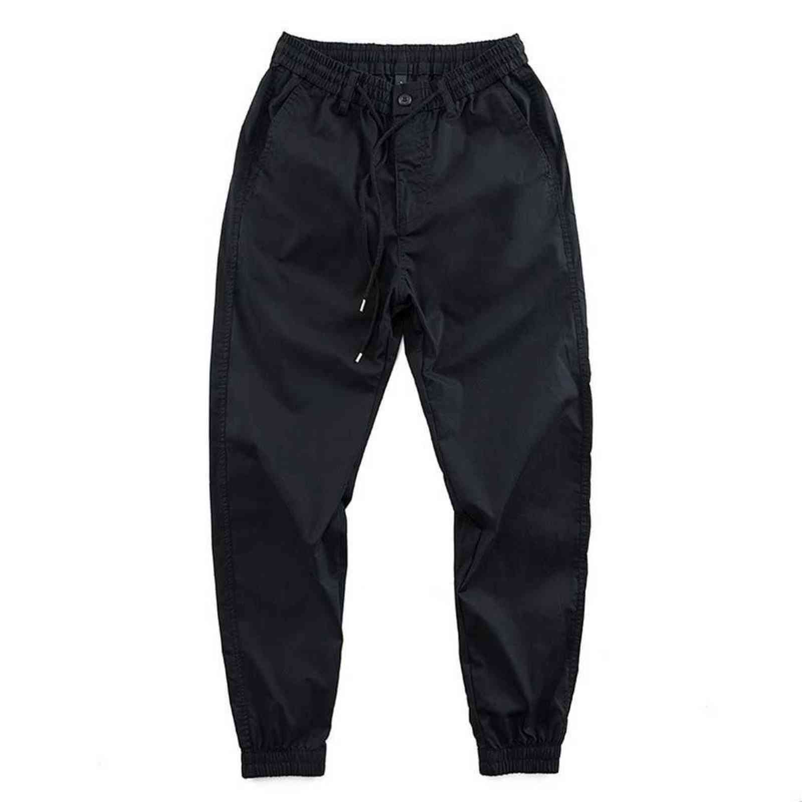 Men Pants Korean Fashion Drawstring Casual Trousers Men Ankle Length Pants Outwear Men Long Pants Streetwear Cool 211112