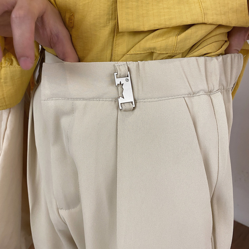 IEFB Korean High Waist Slim Straight Ankle Length Pants Trend Loose Suit Pants Fashion Black Trousers 9Y6909 210524