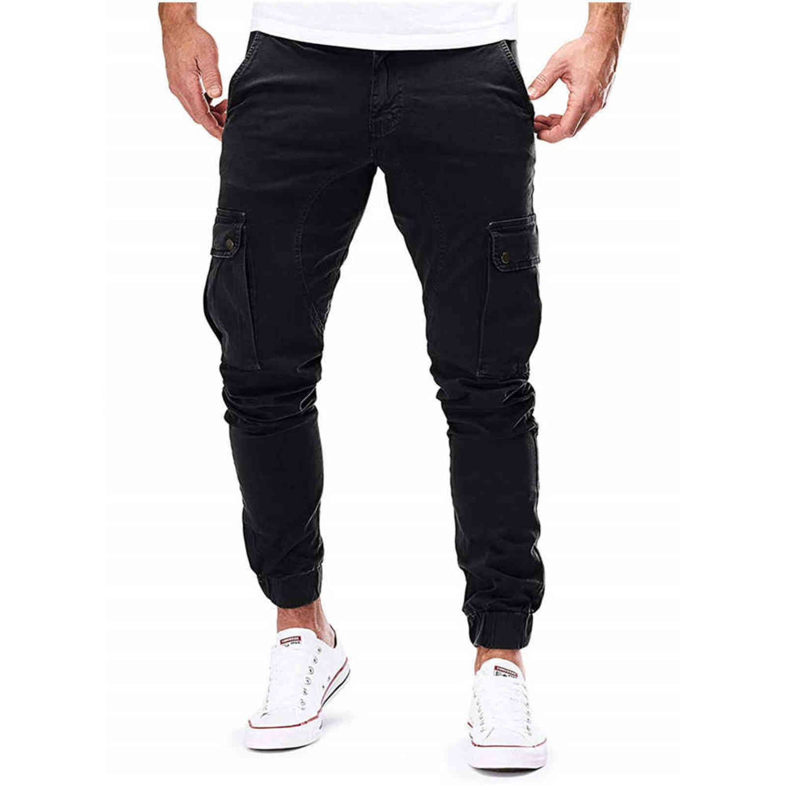 Men Cargo Military Pants Autumn Casual Skinny Pants Army Long Trousers Joggers Sweatpants Sportswear Camo Pants Trendy 211112