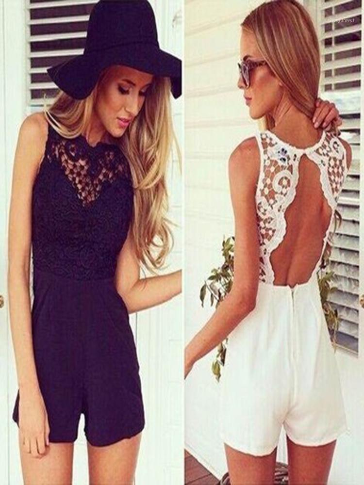 Summer Women' Sell Style Sleeveless Back Suit Sexy Lace Patchwork Jumpsuit Tight Solid Women Jumpsuits & Rompers, Black
Summer Women' Sell Style Sleeveless Back Suit Sexy Lace Patchwork Jumpsuit Tight Solid Women Jumpsuits & Rompers, Black