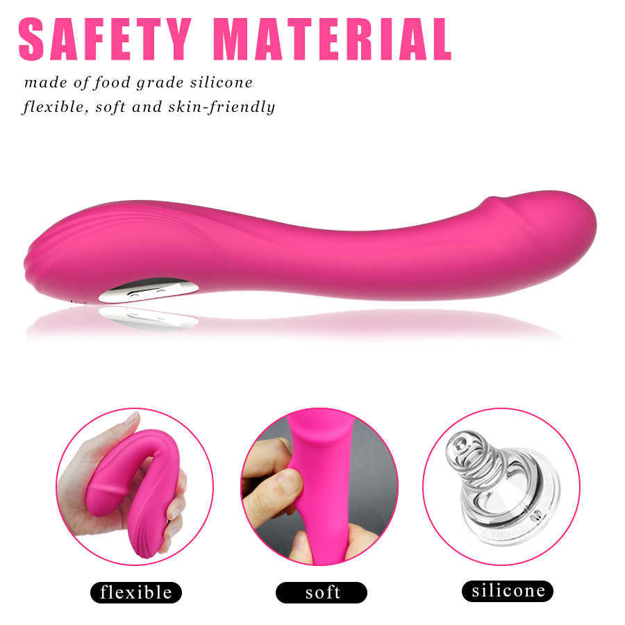 Realistic Dildo Vibrators for Women Silicone Rechargeable Vibrators G-spot Vaginal Clitoris Stimulators Adult Sex Toys for Women Y201118