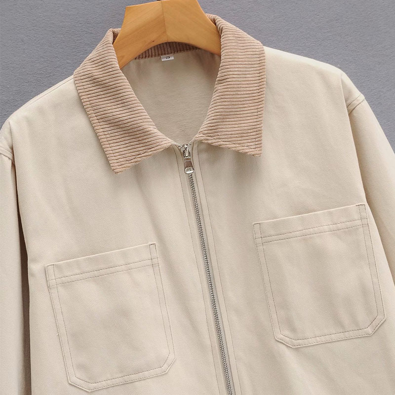 Solid Color Double Pocket Single Breasted Chic Female Coat Korean Version Simple Stitching Long-sleeved Women's Jacket 210507