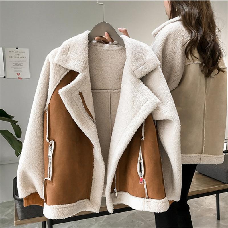 Winter Style Loose Fur All-in-one Suede Jacket Women Short Faux Lamb Wool Ladies Women' Jackets
Winter Style Loose Fur All-in-one Suede Jacket Women Short Faux Lamb Wool Ladies Women' Jackets