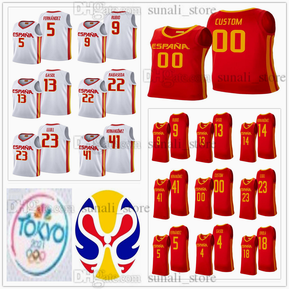 2021 Basketball Jerseys Spain Olympics 9 Ricky Rubio 4 Pau 13 Marc Gasol 14 Willy 41 Juancho Hernangomez 23 Sergio Llull 5 Rudy Fernandez Rodriguez Red White Abrines, Men (size xs-xxxxl)
2021 Basketball Jerseys Spain Olympics 9 Ricky Rubio 4 Pau 13 Marc Gasol 14 Willy 41 Juancho Hernangomez 23 Sergio Llull 5 Rudy Fernandez Rodriguez Red White Abrines, Men (size xs-xxxxl)