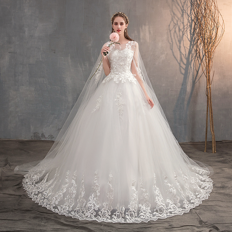 White A-Line Wedding Dress With Wrap Sleeveless Backless Lace Organza Applique Princess Formal Occasion Custom Made Tulle Floor-length De Mariée