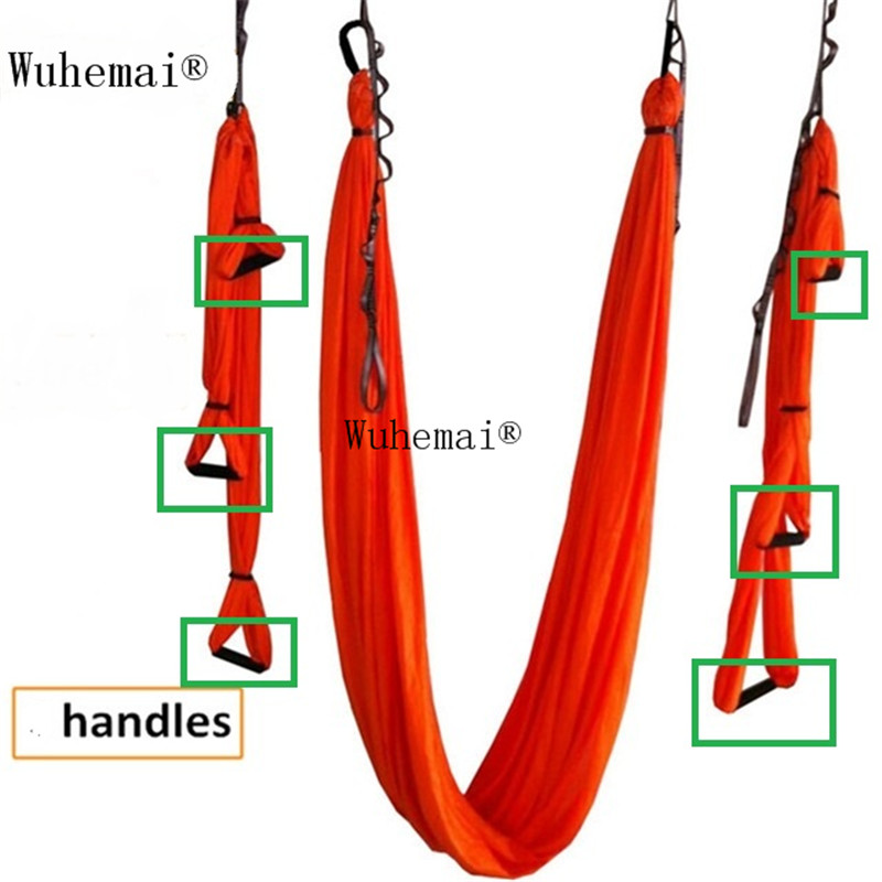 handle Anti-Gravity yoga 6 hammock fabric Yoga Flying Swing Traction Device Yoga hammock set Equipment for Pilates body shaping