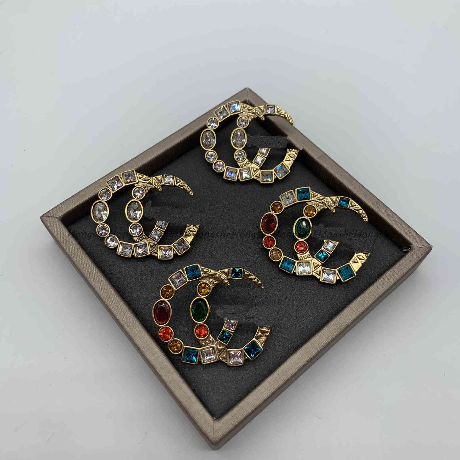 Gjia / gujia crystal color diamond Brass Earrings gjia double g letters fashion exaggerated earrings YVH9, Golden
Gjia / gujia crystal color diamond Brass Earrings gjia double g letters fashion exaggerated earrings YVH9, Golden
