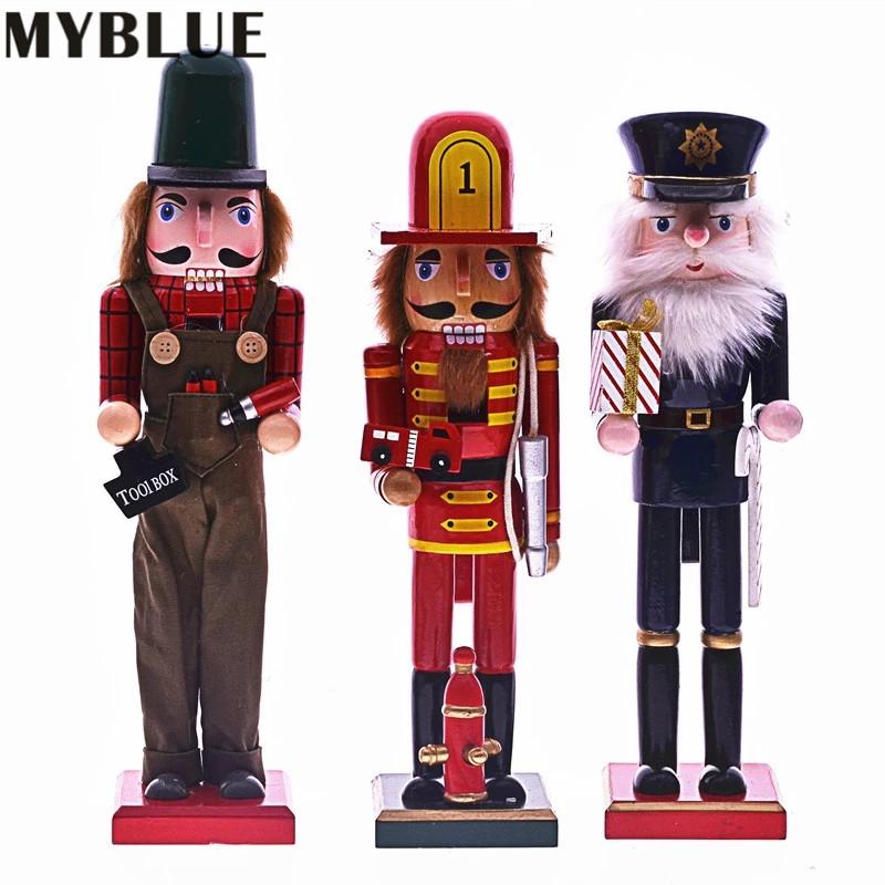 35CM Hand Made Wood Nutcrackers Puppet Ornaments For Year Christmas Home Decoration Decorative Objects & Figurines
35CM Hand Made Wood Nutcrackers Puppet Ornaments For Year Christmas Home Decoration Decorative Objects & Figurines