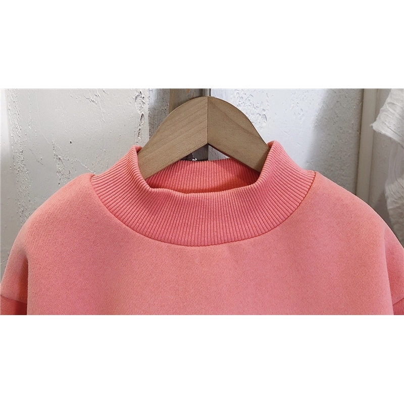 Gooporson Winter Warm Toddler Girls Clothes Fleece Long Sweatshirt Cute Bear Children Outfits Fashion Korean Little Girl Costume 210508