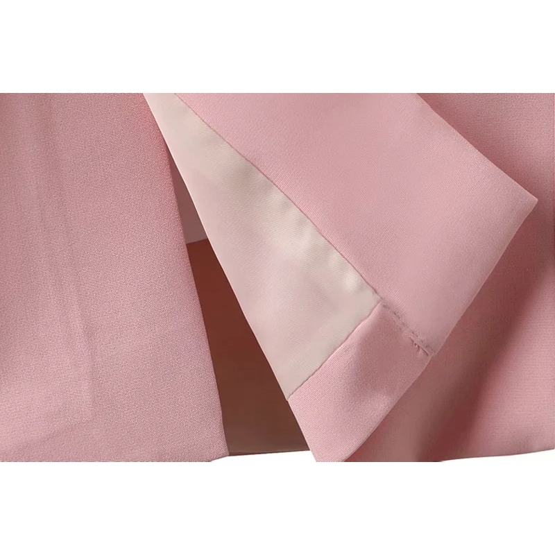 vintage women long jackets autumn pink twill pattern ladies suits buttonfly female coats casual girls loose jacket 210430