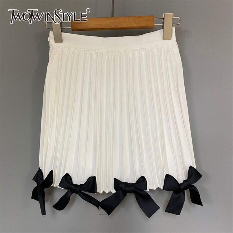 Pleated Patchwork Bowknot Skirt For Women High Waist Elegant Skirts Female Fashion Clothing Summer 210521, White
Pleated Patchwork Bowknot Skirt For Women High Waist Elegant Skirts Female Fashion Clothing Summer 210521, White