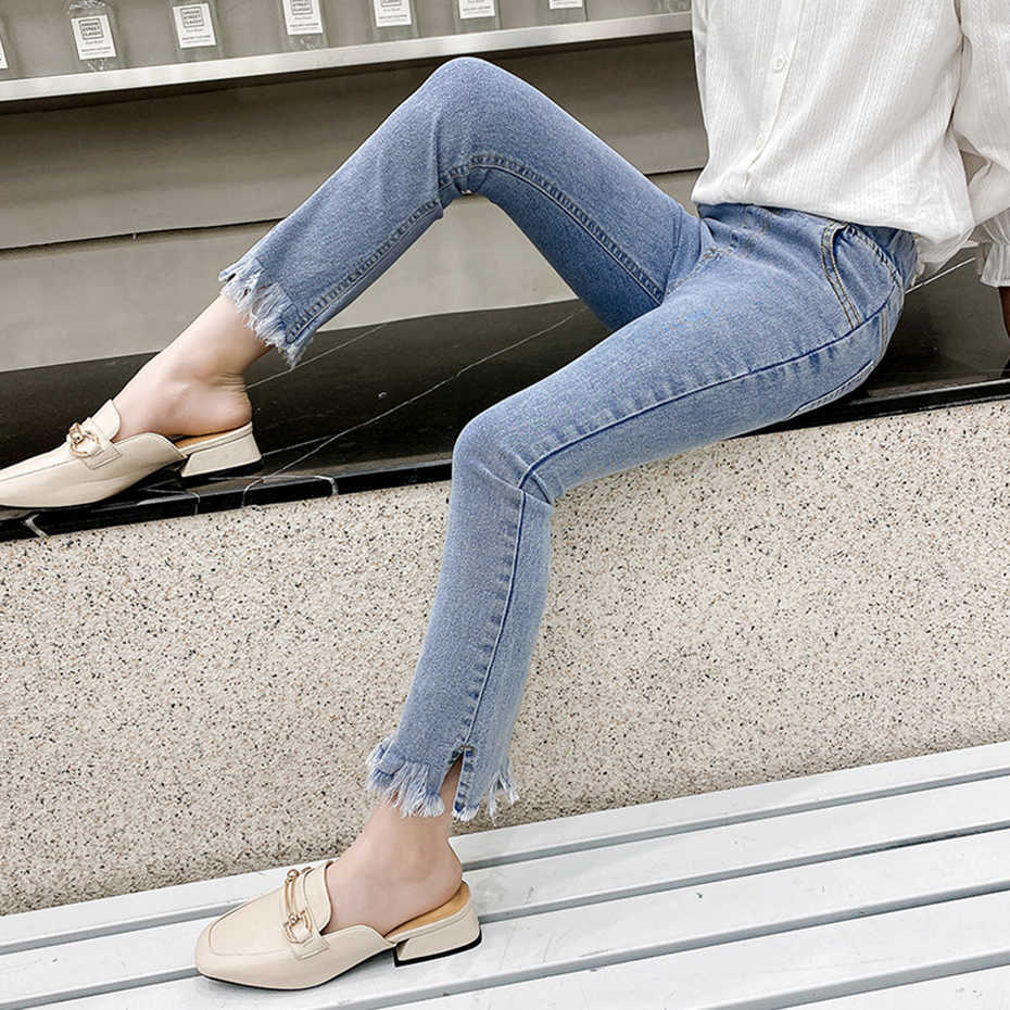 Jeans For Girl Solid Color Kids Girls Spring Autumn Kid Casual Style Children's Clothes 6 8 10 12 14 210527