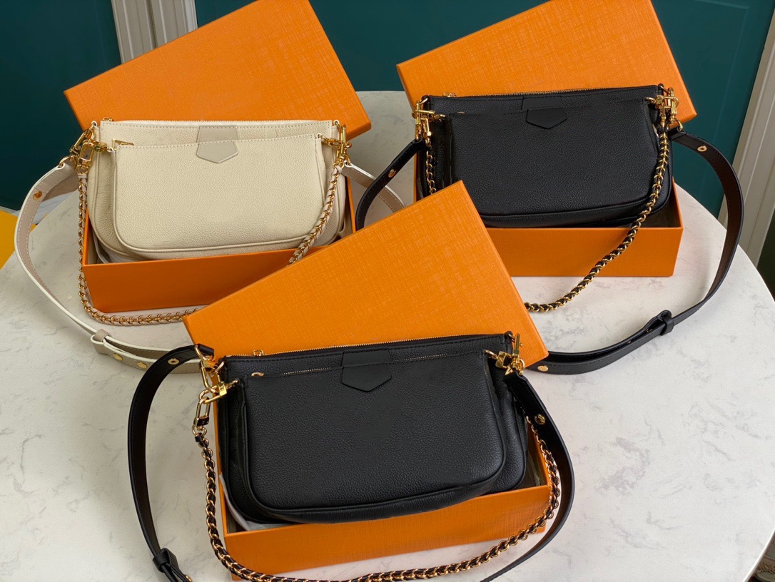 Top Quality Woman Cross Body Bag Multi Pochette Accessoires Empreinte Leather in Beige/Black Designers Womens Handbags Purses, Black with black flower
Top Quality Woman Cross Body Bag Multi Pochette Accessoires Empreinte Leather in Beige/Black Designers Womens Handbags Purses, Black with black flower