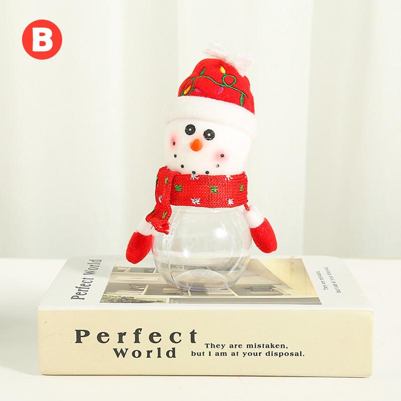 Plastic Candy Jar Christmas Theme Small Gift Bags Christmas Candy Box Crafts Home Party Decorations Wholesale