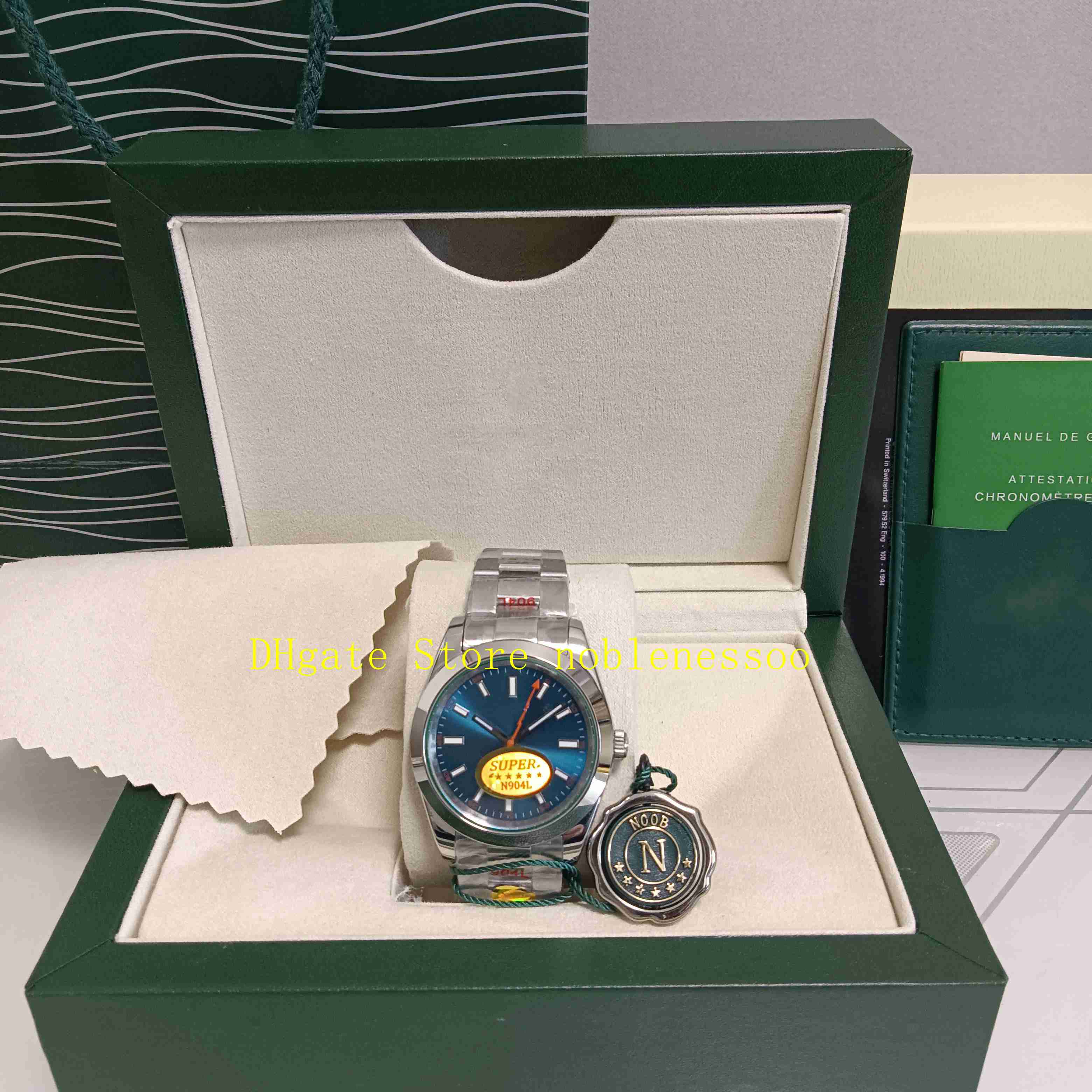 2 Color In Original Box N Factory 904L Steel 116400GV Watches Mens 40mm ETA 2813 Movement Blue Green Black Dial 116400 NoobF Automatic Mechanical Watch, 01
2 Color In Original Box N Factory 904L Steel 116400GV Watches Mens 40mm ETA 2813 Movement Blue Green Black Dial 116400 NoobF Automatic Mechanical Watch, 01